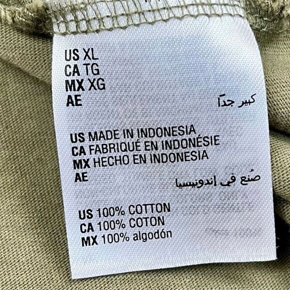 INC International Concepts Army Green Puff Long Sleeve Tee Shirt XL - Picture 6 of 10